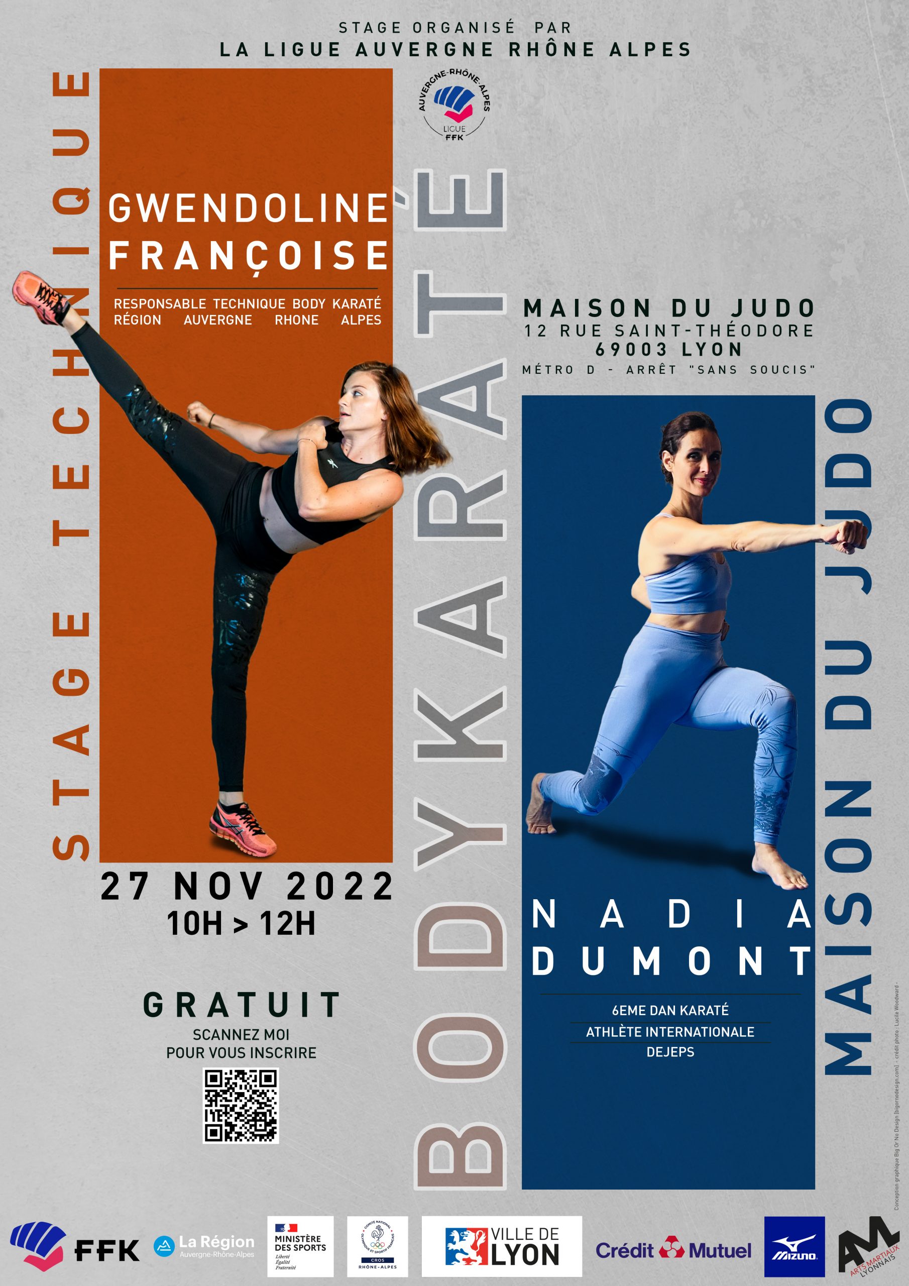 STAGE TECHNIQUE BODY KARATE Ligue Régionale Auvergne RhôneAlpes de