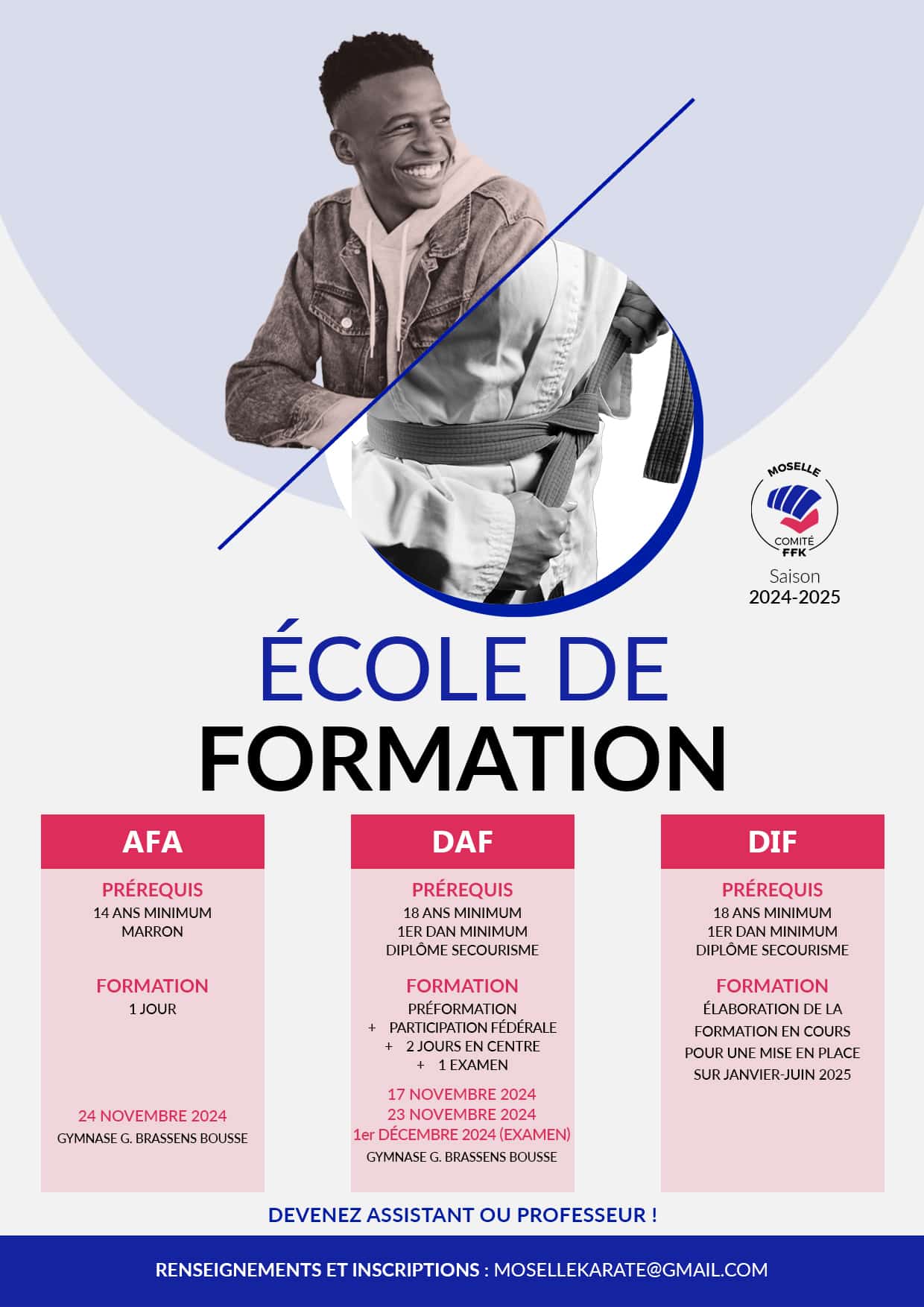 ECOLE DE FORMATION Comité Départemental de Moselle de Karaté et