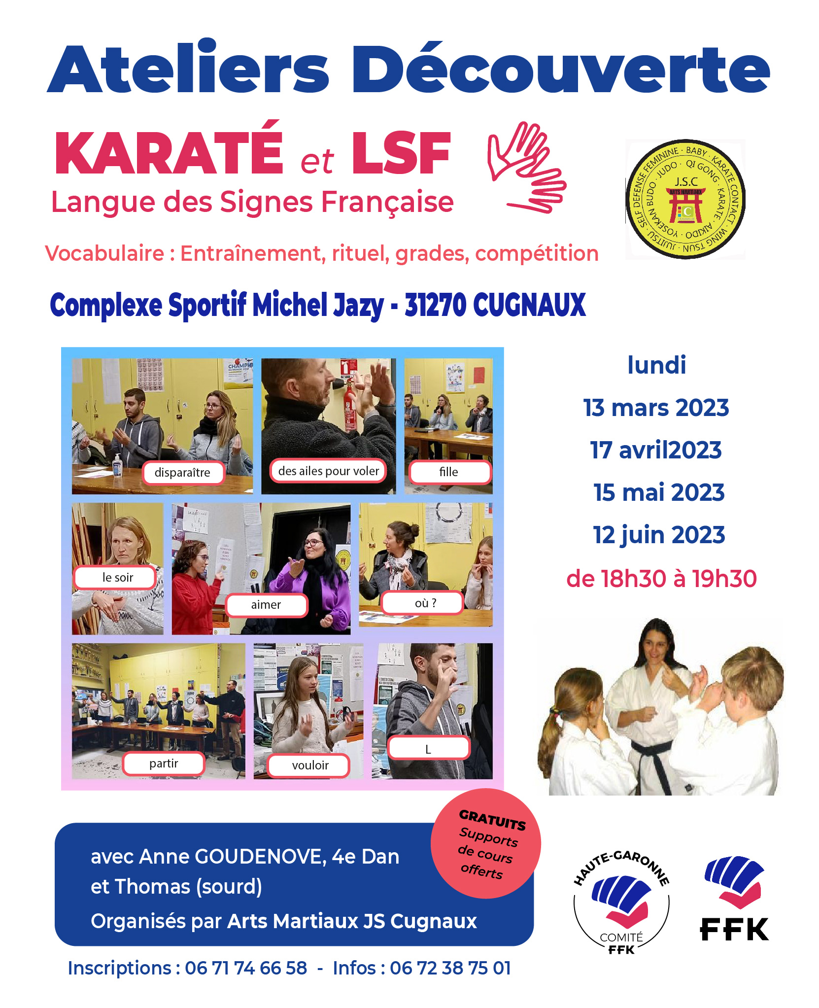 Ateliers Karaté en Langue des Signes Comité Départemental de la Haute