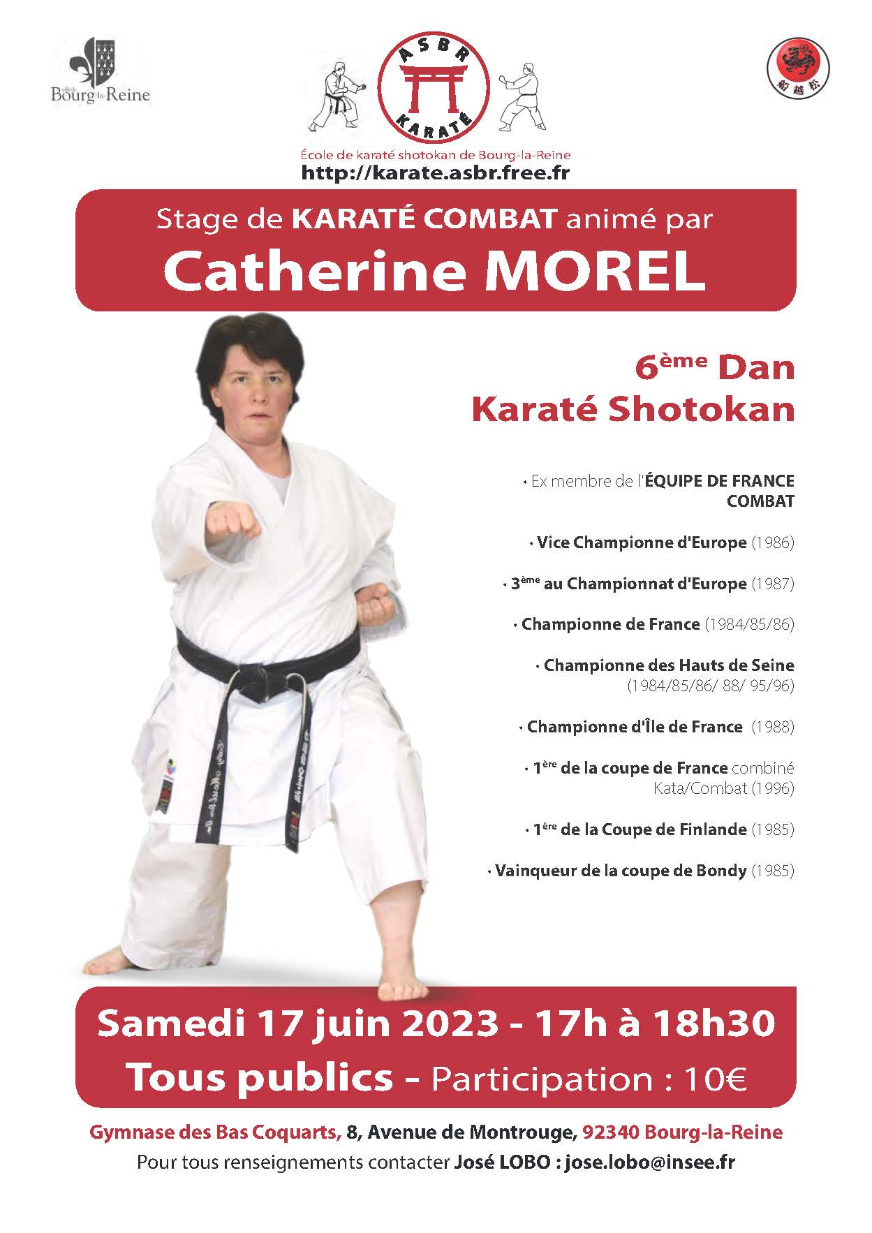 Stage avec Catherine MOREL 17.06.2023 Comité Départemental des