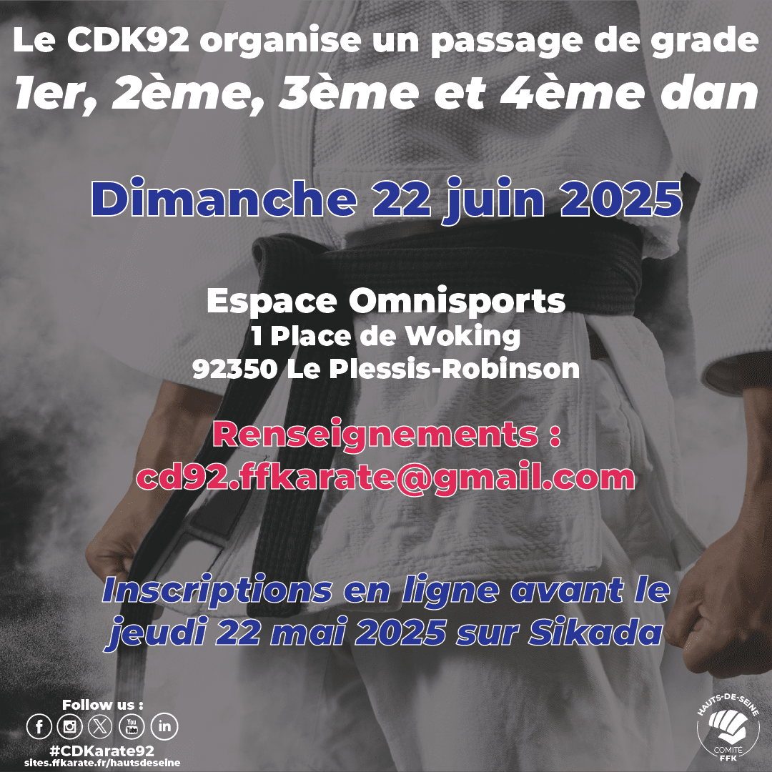 Passage de grade 1er, 2ème, 3ème et 4ème dan - 22.06.2025 - Comité ...