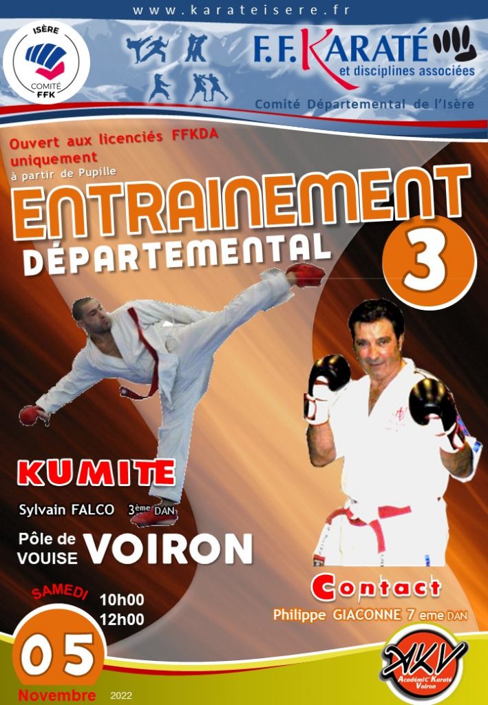 Entraînement départemental 3 Comité Départemental de l'Isère de