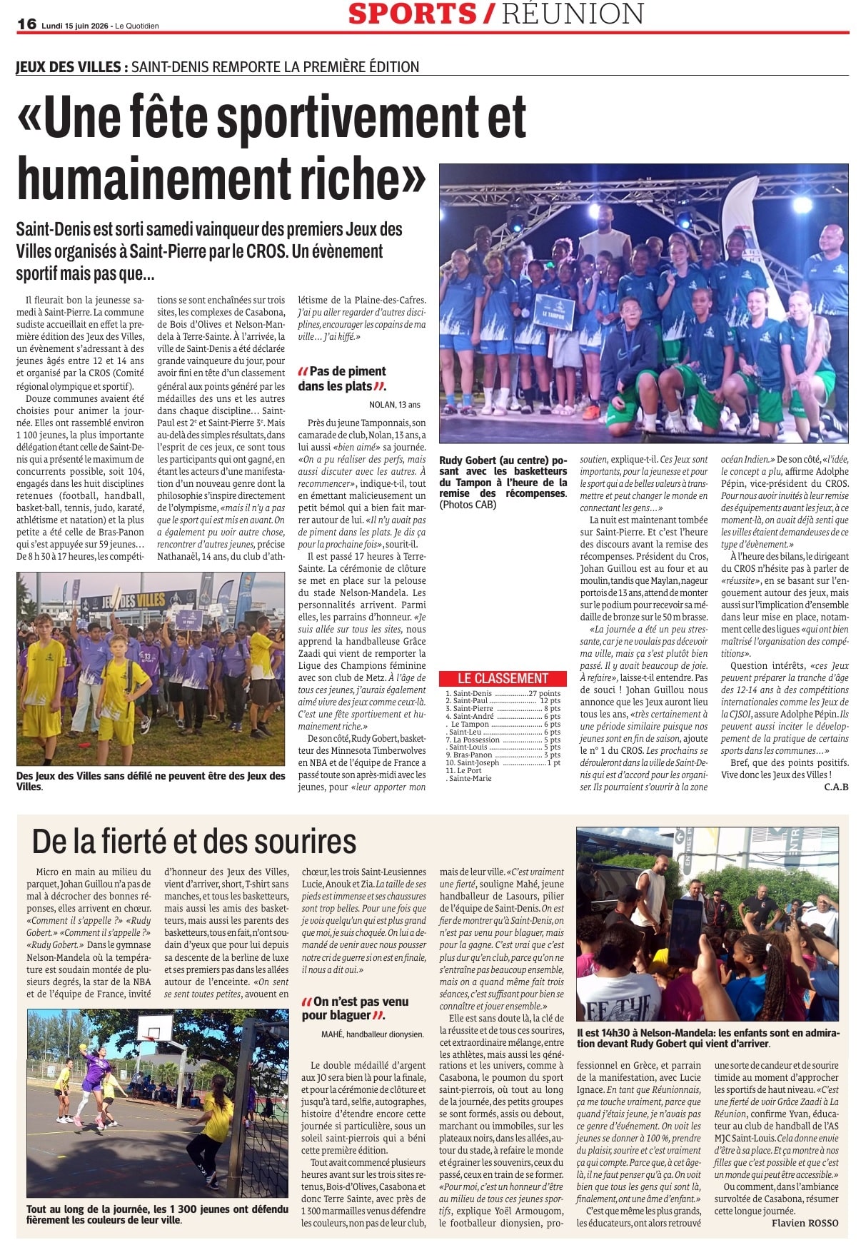 QUOTIDIEN 15-06-2026