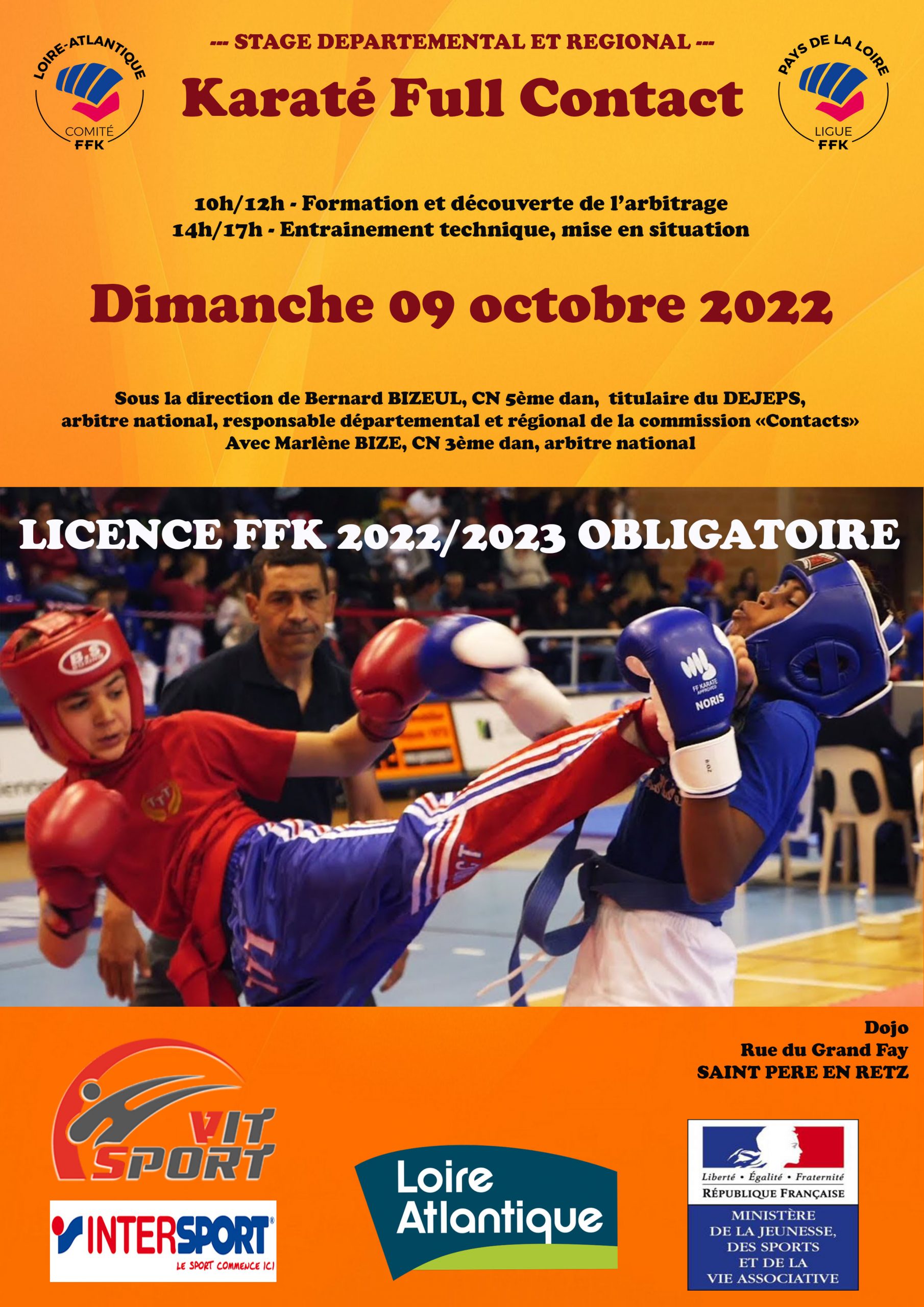 Stage Karaté Full Contact arbitrage et technique Comité