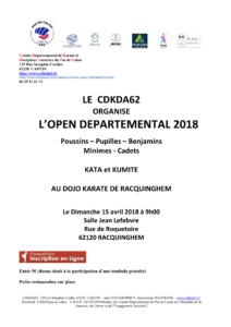 Open departemental 2018-1