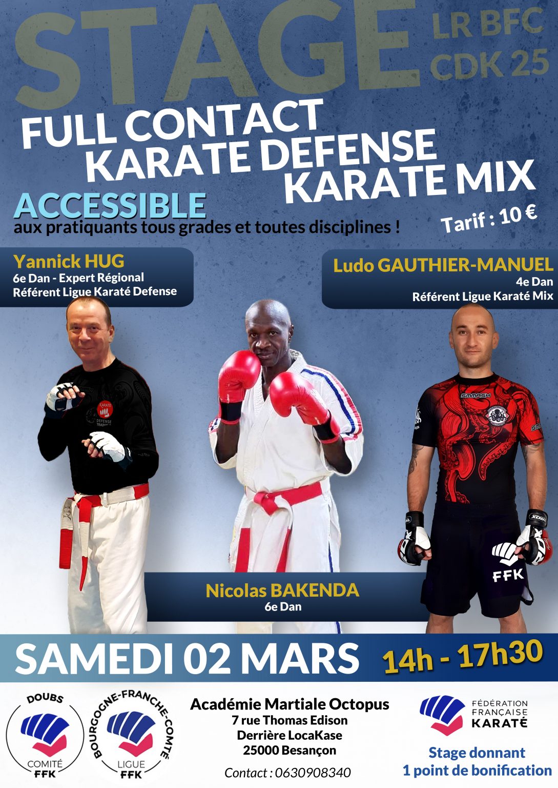 STAGE FULL CONTACT/KARATE MIX/KARATE DEFENSE LE 02/03/2024 Comité