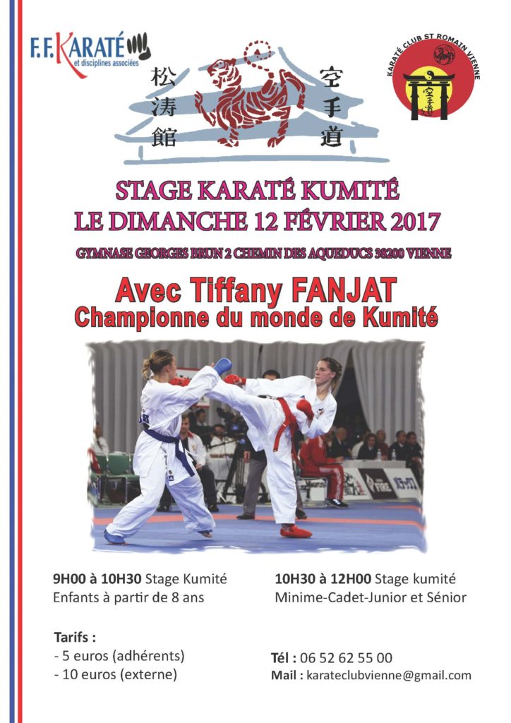 Stage de karaté combat avec Tiffany Fanjat Championne du monde