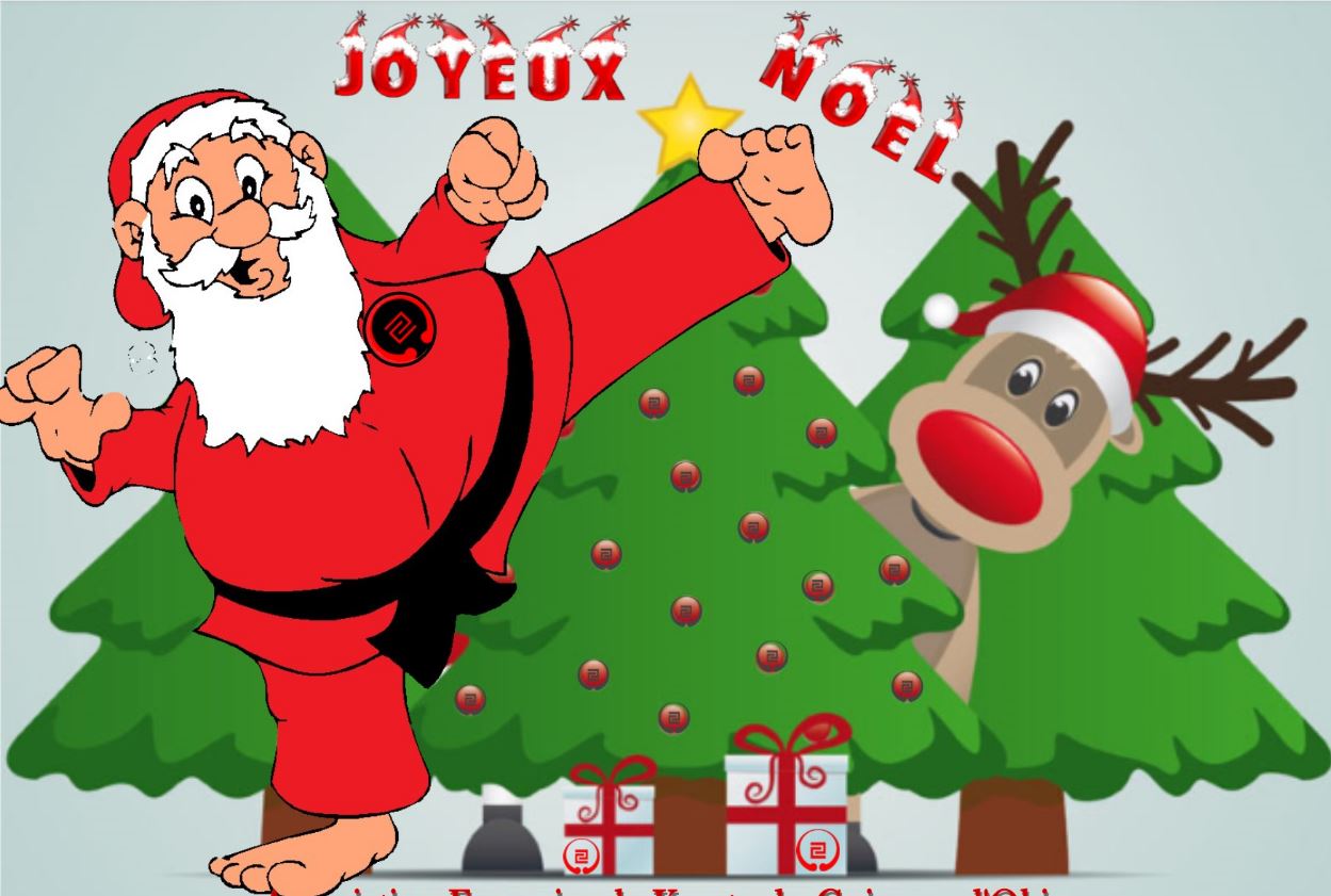 Pull De Noël Moche Karaté Père Noël - Sweatshirt Drôle Pour Fêtes, Adultes Et Enfants | Idée Cadeau Humoristique